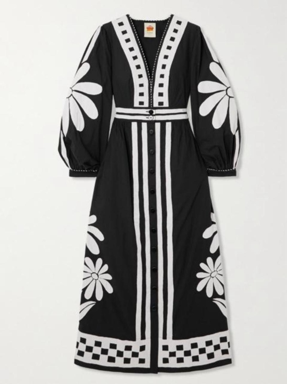 NWT FARM RIO Black Nature Buttoned Maxi Dress - Picture 4 of 12